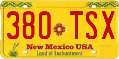 NM license plate 380TSX