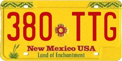 NM license plate 380TTG