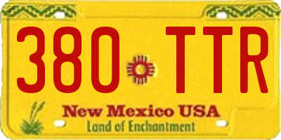 NM license plate 380TTR