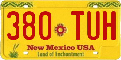 NM license plate 380TUH