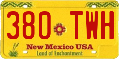 NM license plate 380TWH