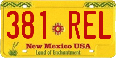 NM license plate 381REL