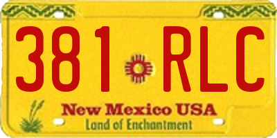 NM license plate 381RLC