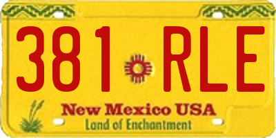 NM license plate 381RLE