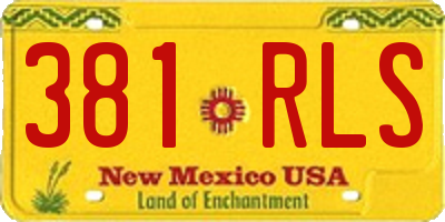 NM license plate 381RLS