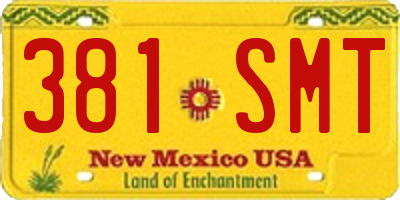NM license plate 381SMT