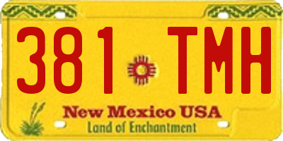 NM license plate 381TMH