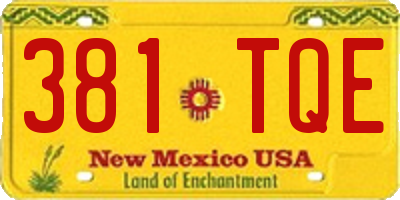 NM license plate 381TQE