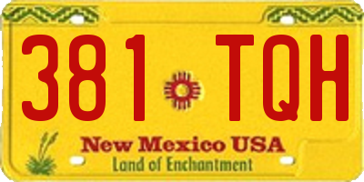 NM license plate 381TQH