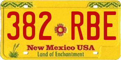 NM license plate 382RBE
