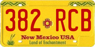 NM license plate 382RCB
