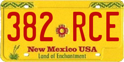 NM license plate 382RCE