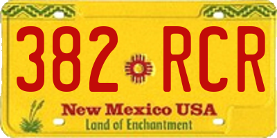 NM license plate 382RCR