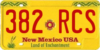 NM license plate 382RCS