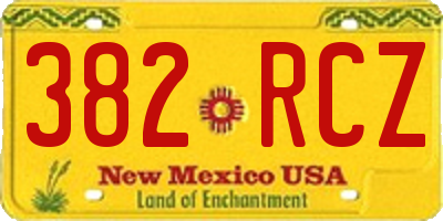 NM license plate 382RCZ
