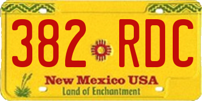 NM license plate 382RDC