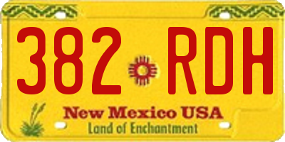 NM license plate 382RDH