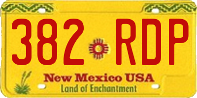 NM license plate 382RDP