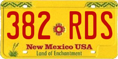 NM license plate 382RDS