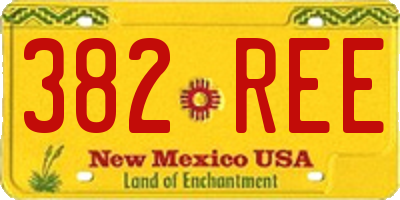 NM license plate 382REE