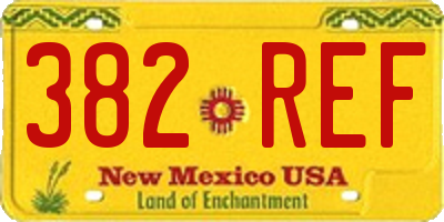 NM license plate 382REF