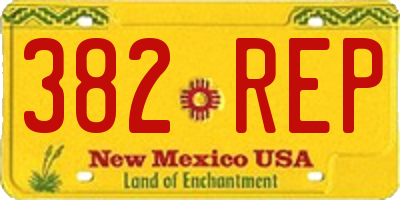 NM license plate 382REP