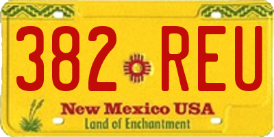 NM license plate 382REU