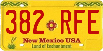 NM license plate 382RFE