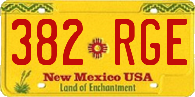 NM license plate 382RGE