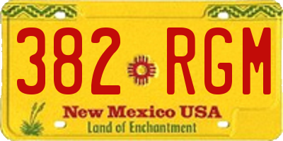 NM license plate 382RGM