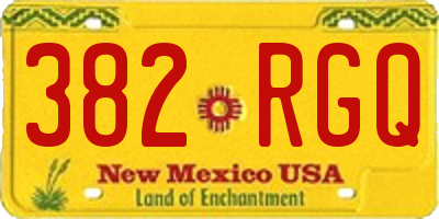 NM license plate 382RGQ