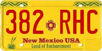NM license plate 382RHC