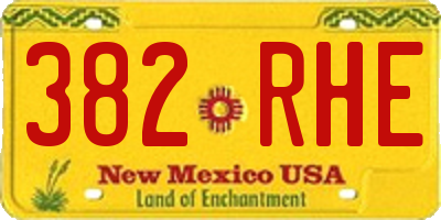 NM license plate 382RHE