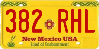 NM license plate 382RHL