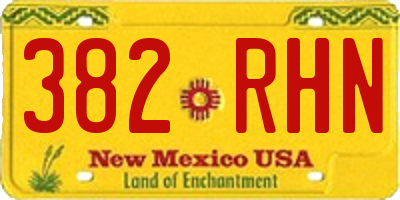 NM license plate 382RHN