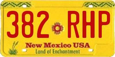 NM license plate 382RHP