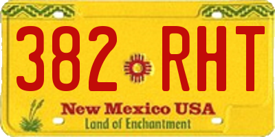 NM license plate 382RHT