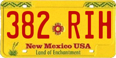 NM license plate 382RIH