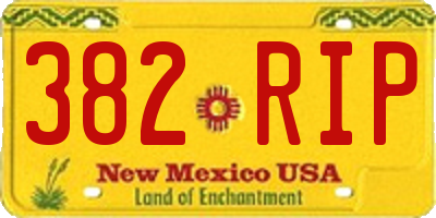 NM license plate 382RIP