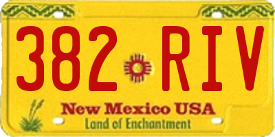 NM license plate 382RIV