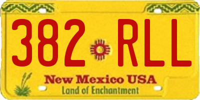NM license plate 382RLL
