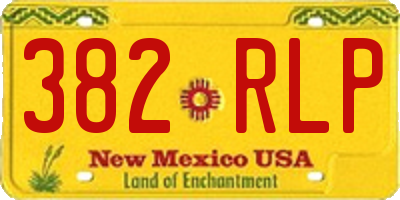 NM license plate 382RLP
