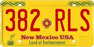 NM license plate 382RLS