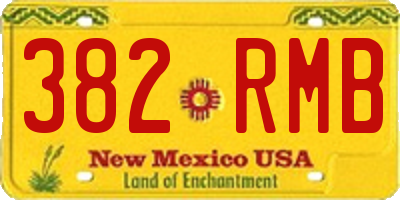 NM license plate 382RMB