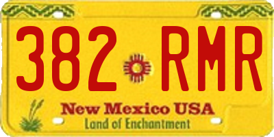 NM license plate 382RMR