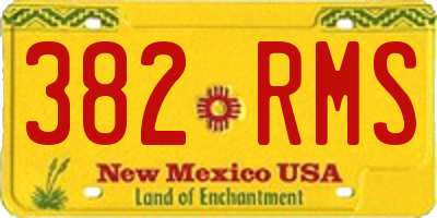 NM license plate 382RMS
