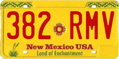 NM license plate 382RMV