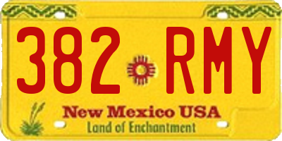 NM license plate 382RMY