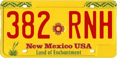 NM license plate 382RNH