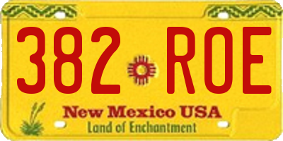 NM license plate 382ROE